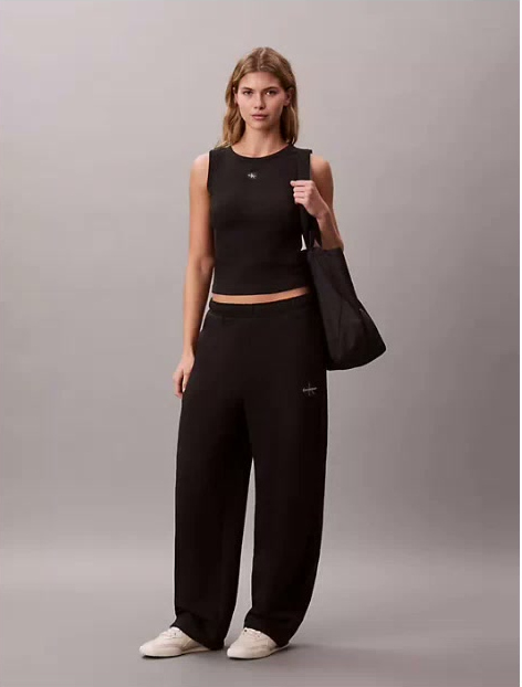 monologo fleece barrel pants