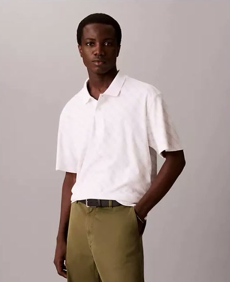 liquid touch monogram logo polo shirt