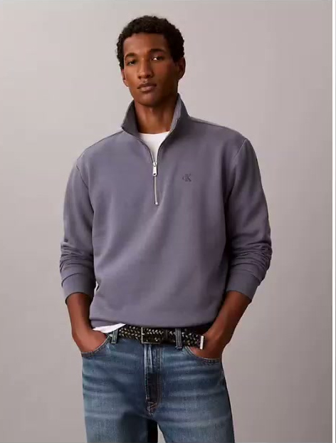 archive logo fleece quarter zip sweatshirt