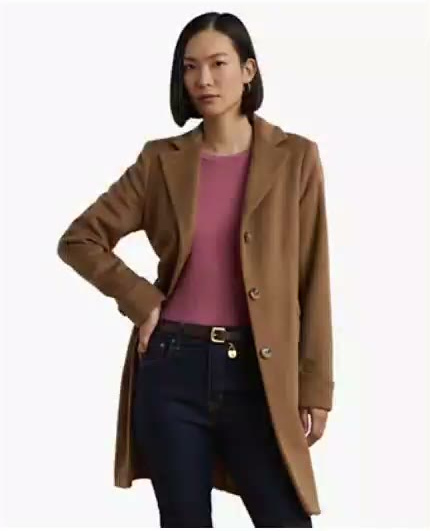 lauren ralph lauren — women's single breasted walker coat, created for macy's lauren ralph lauren — women's single breasted walker coat, created for macy's