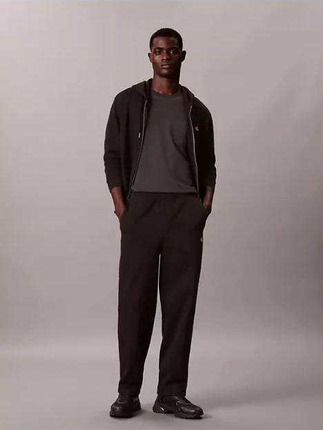logo tape fleece sweatpants