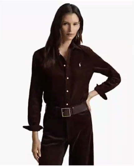 polo ralph lauren — women's classic fit cotton corduroy shirt polo ralph lauren — women's classic fit cotton corduroy shirt