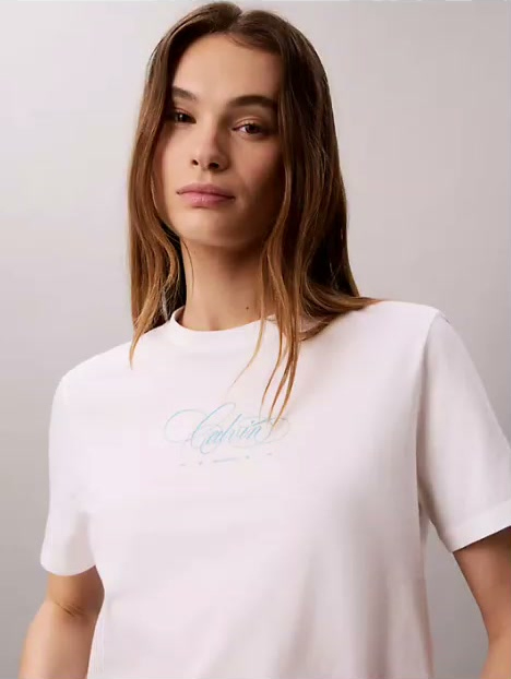 calvin script logo classic tee
