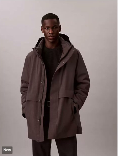 heathered puffer jacket