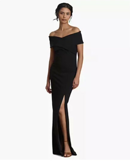 women's faille off the shoulder gown women's faille off the shoulder gown