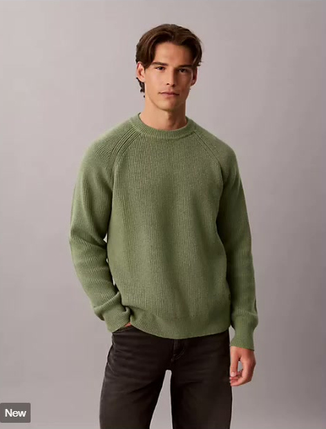 wool blend ribbed sweater