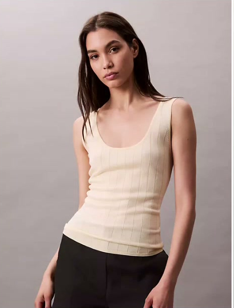 viscose blend rib tank top