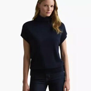 lauren ralph lauren — women's mock neck cap sleeve sweater