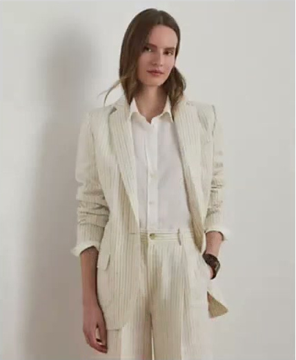 women's pinstripe notch lapel long sleeve blazer women's pinstripe notch lapel long sleeve blazer