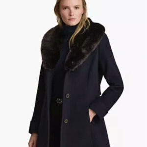 lauren ralph lauren — women's icon faux fur collar walker coat, created for macy's