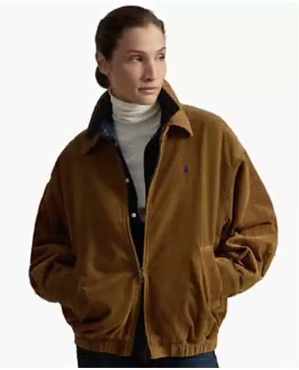 polo ralph lauren — women's bubble relaxed fit corduroy jacket polo ralph lauren — women's bubble relaxed fit corduroy jacket