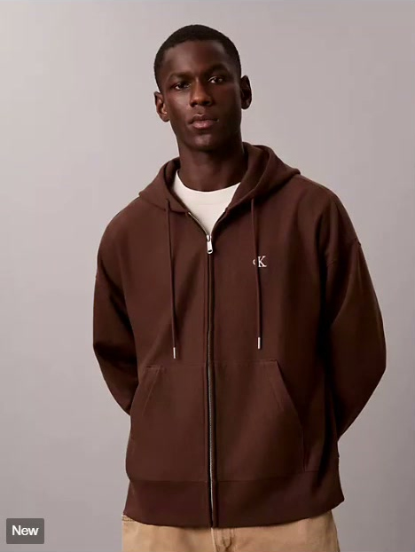premium terry relaxed zip hoodie