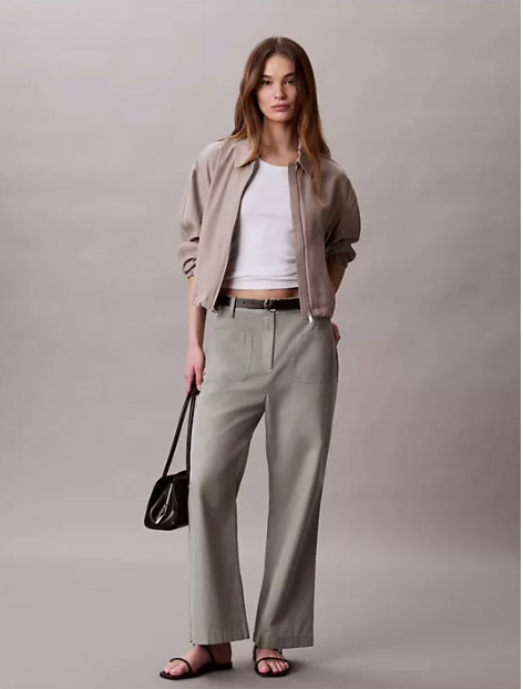 Брюки marcy twill с широкими штанинами