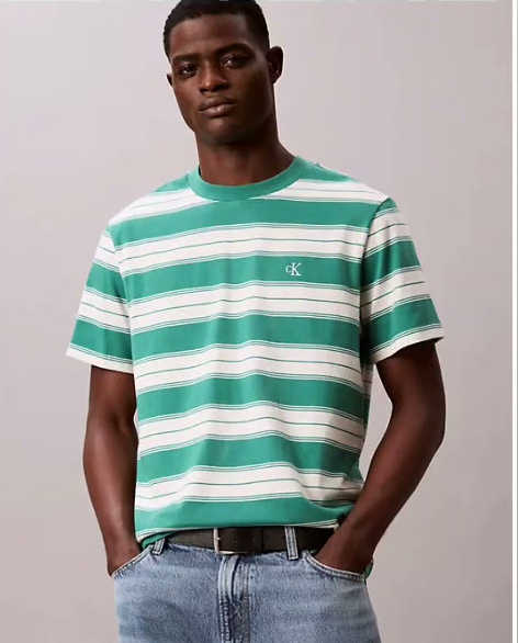 monogram stripe relaxed t shirt