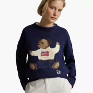 polo ralph lauren — women's rolled crewneck long sleeve sweater