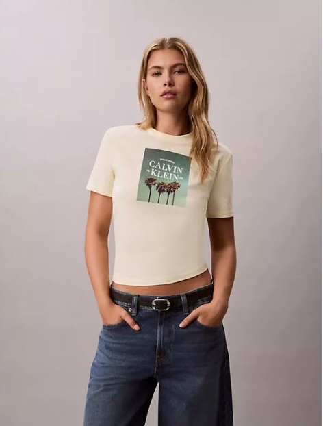 palm tree logo graphic t shirt