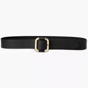 women's leather slide buckle belt