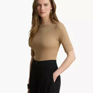 lauren ralph lauren — stretch boatneck top