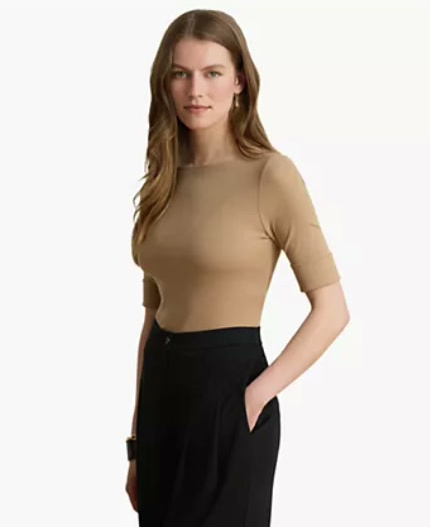 lauren ralph lauren — stretch boatneck top lauren ralph lauren — stretch boatneck top