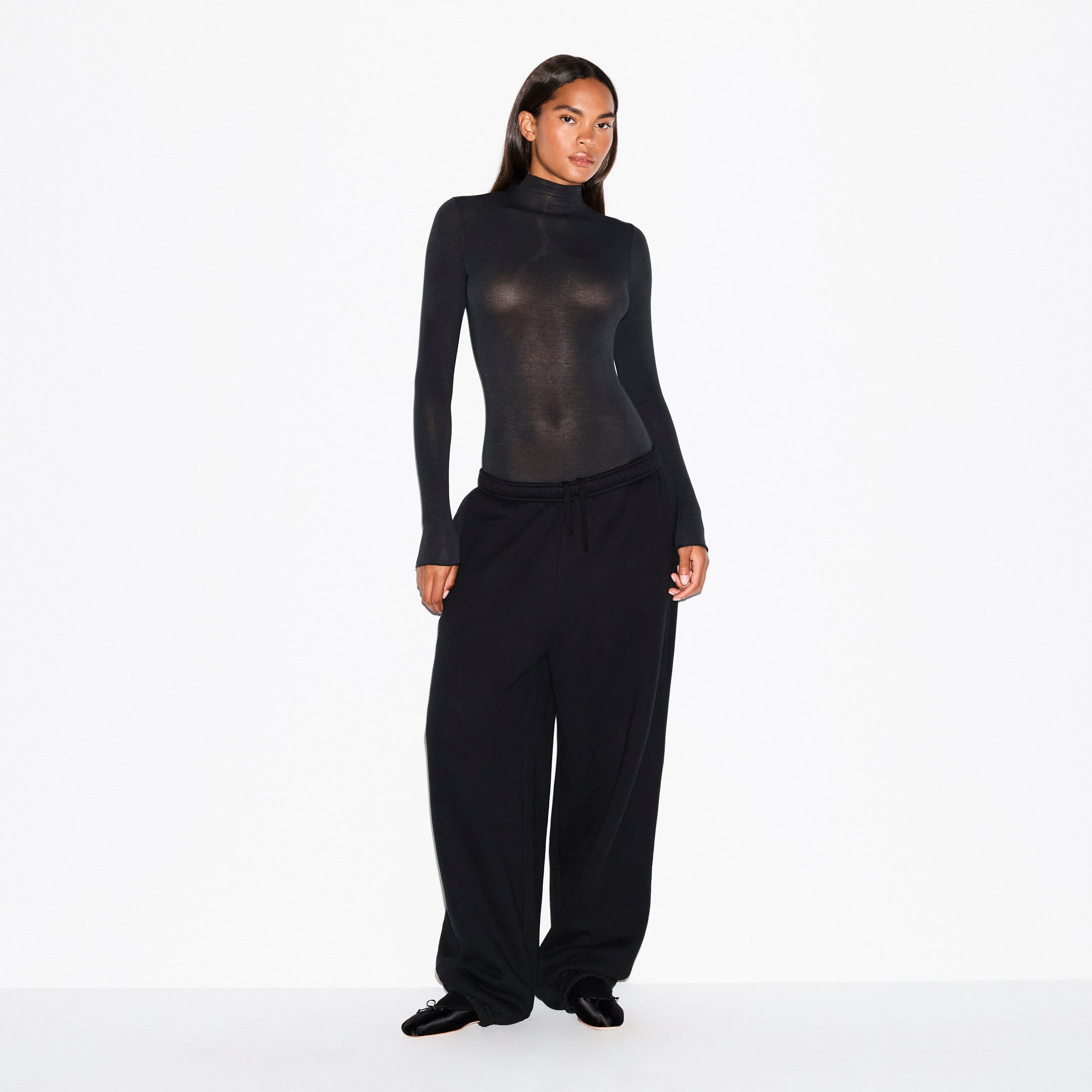 sheer modal long sleeve turtleneck bodysuit sheer modal long sleeve turtleneck bodysuit