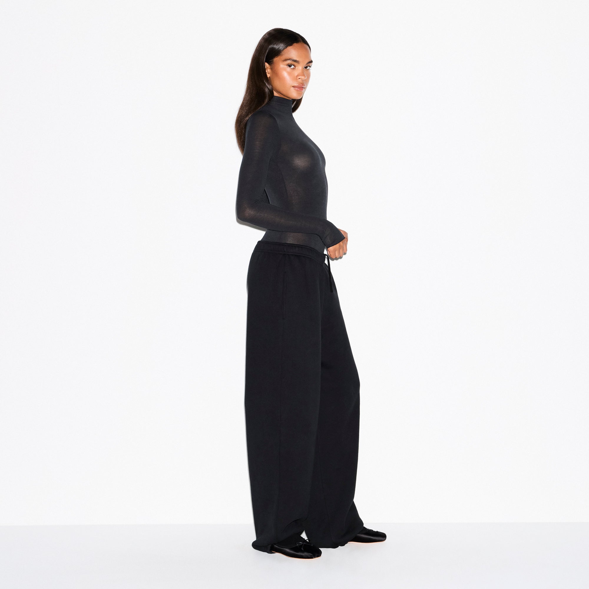 sheer modal long sleeve turtleneck bodysuit sheer modal long sleeve turtleneck bodysuit
