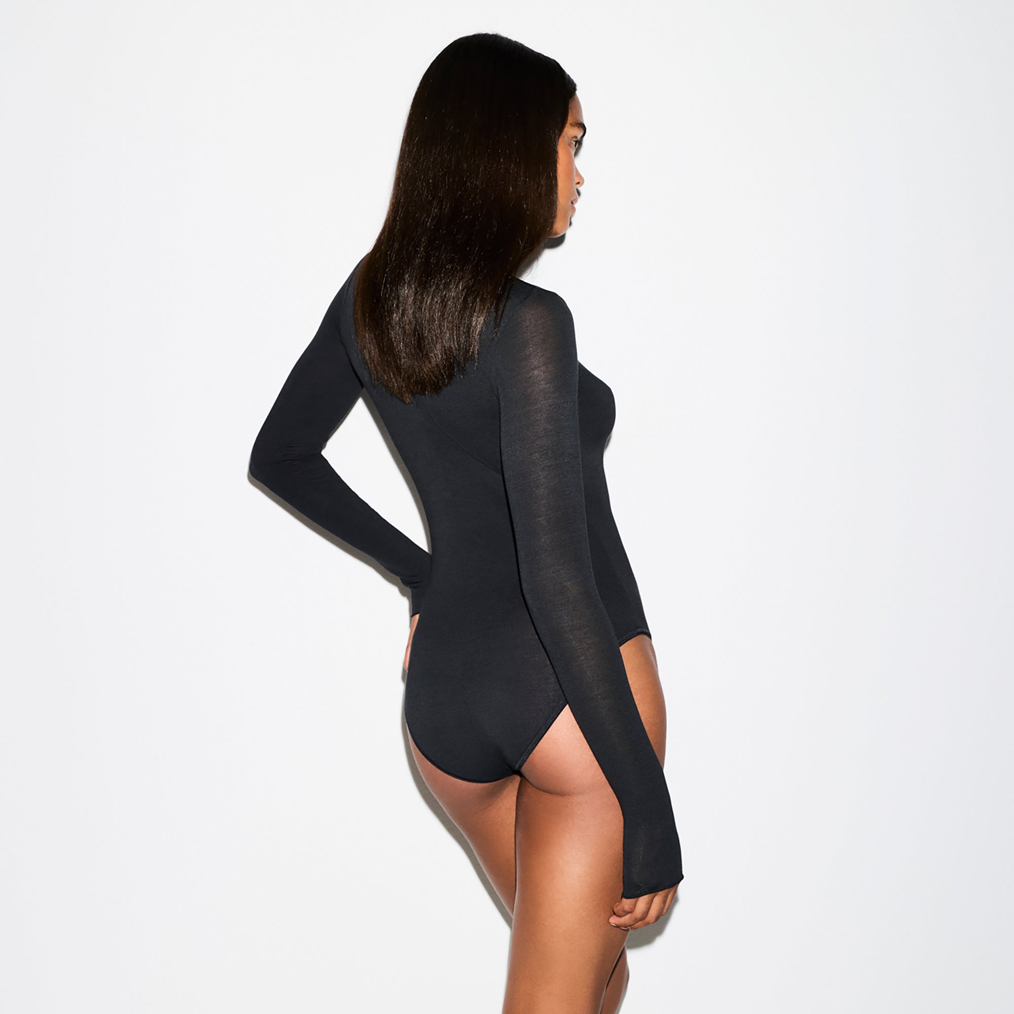 sheer modal long sleeve turtleneck bodysuit sheer modal long sleeve turtleneck bodysuit