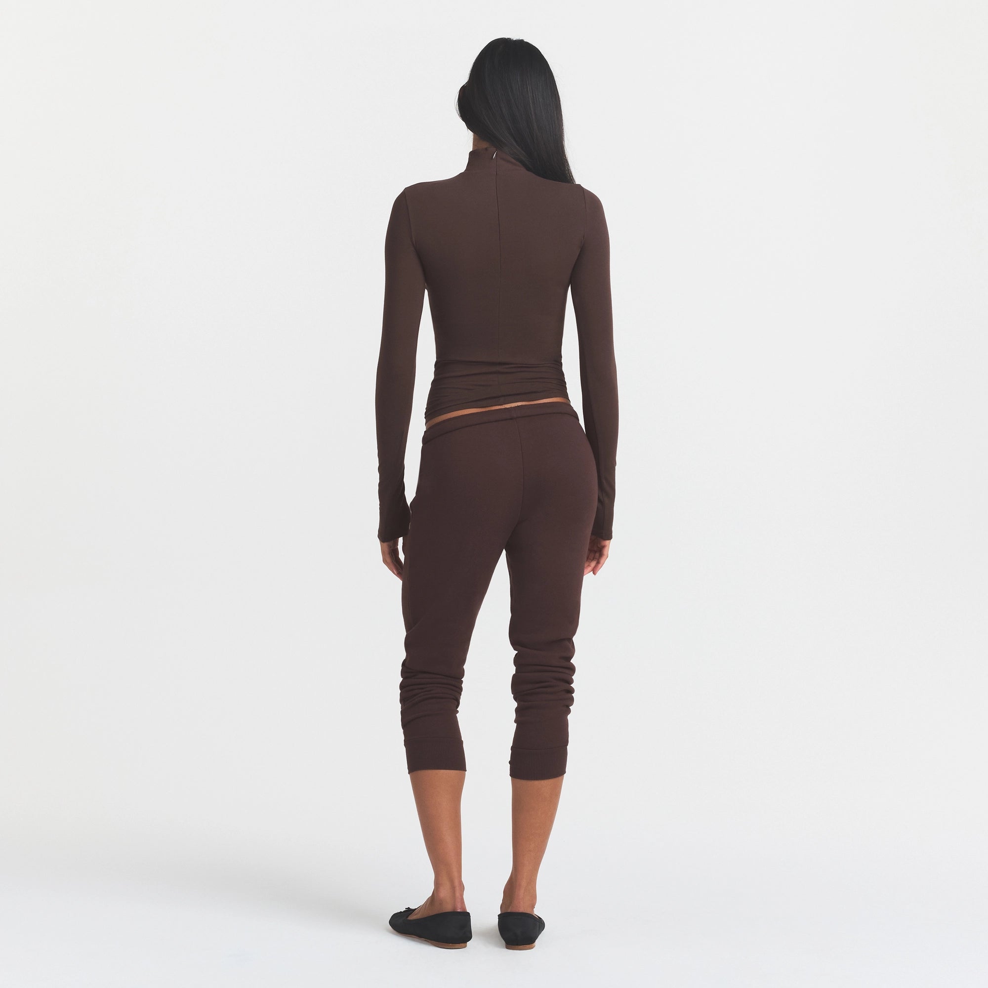cotton fleece legging with embossed logo cotton fleece legging with embossed logo