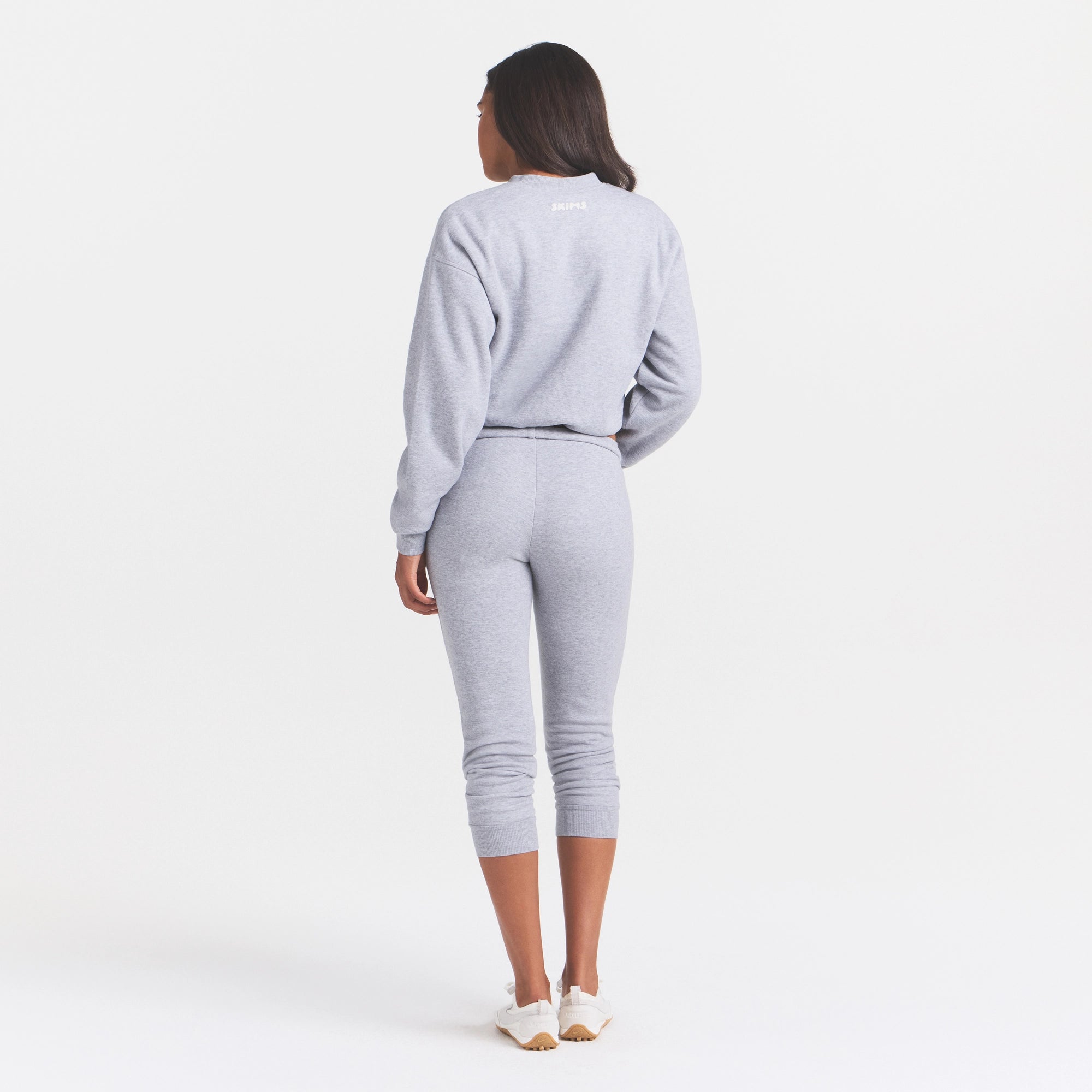 cotton fleece legging with embossed logo cotton fleece legging with embossed logo