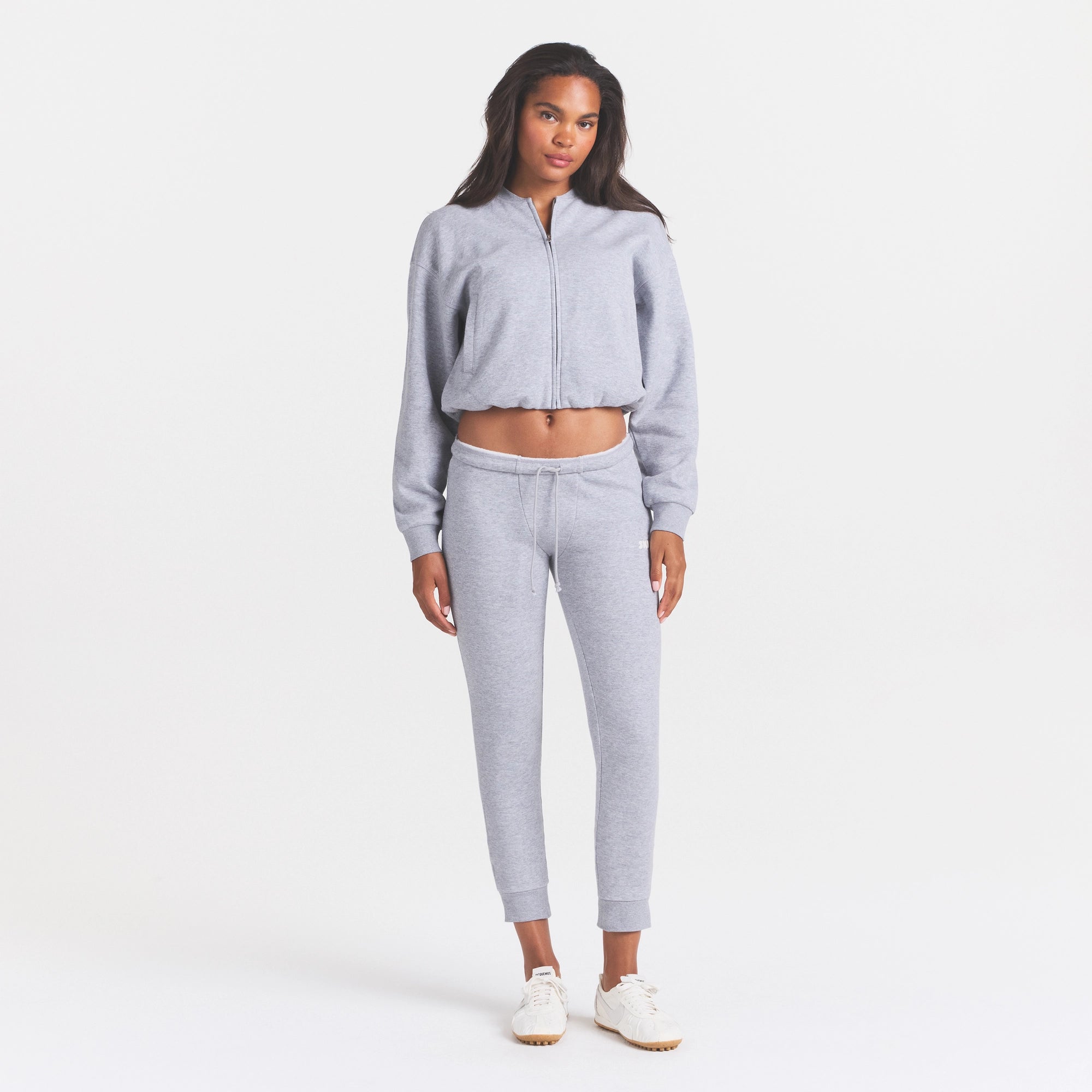 cotton fleece legging with embossed logo cotton fleece legging with embossed logo
