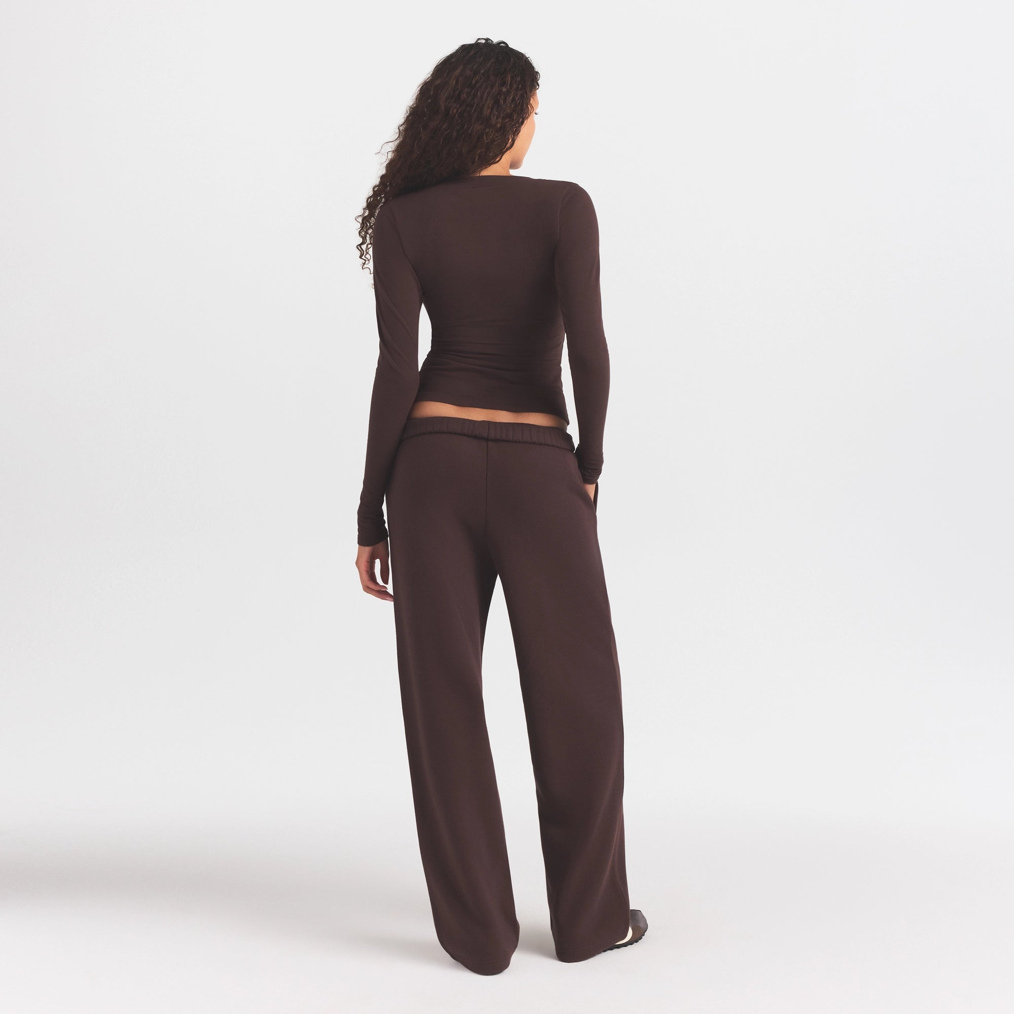 cotton fleece straight leg pant with embossed logo cotton fleece straight leg pant with embossed logo