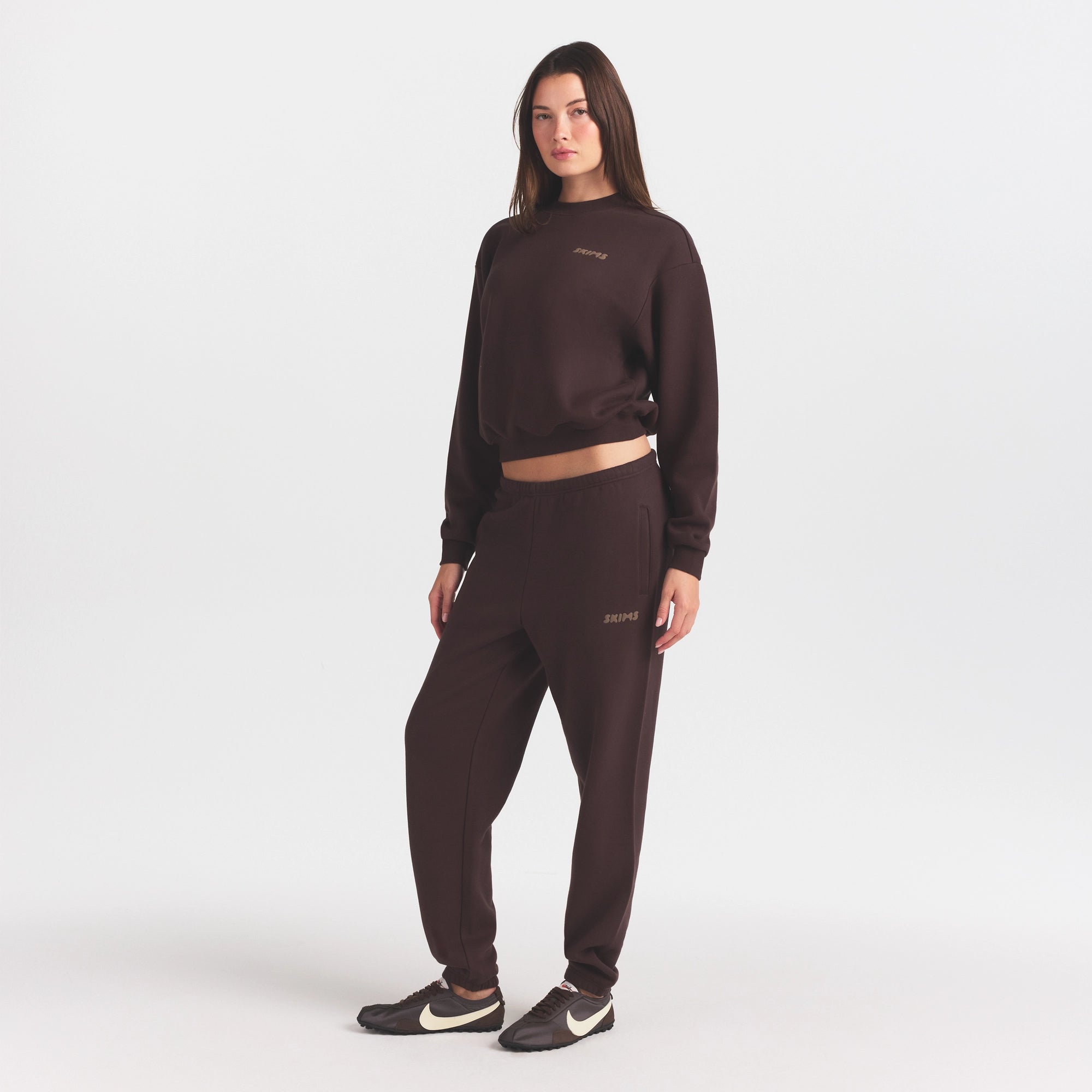 cotton fleece jogger with embossed logo cotton fleece jogger with embossed logo