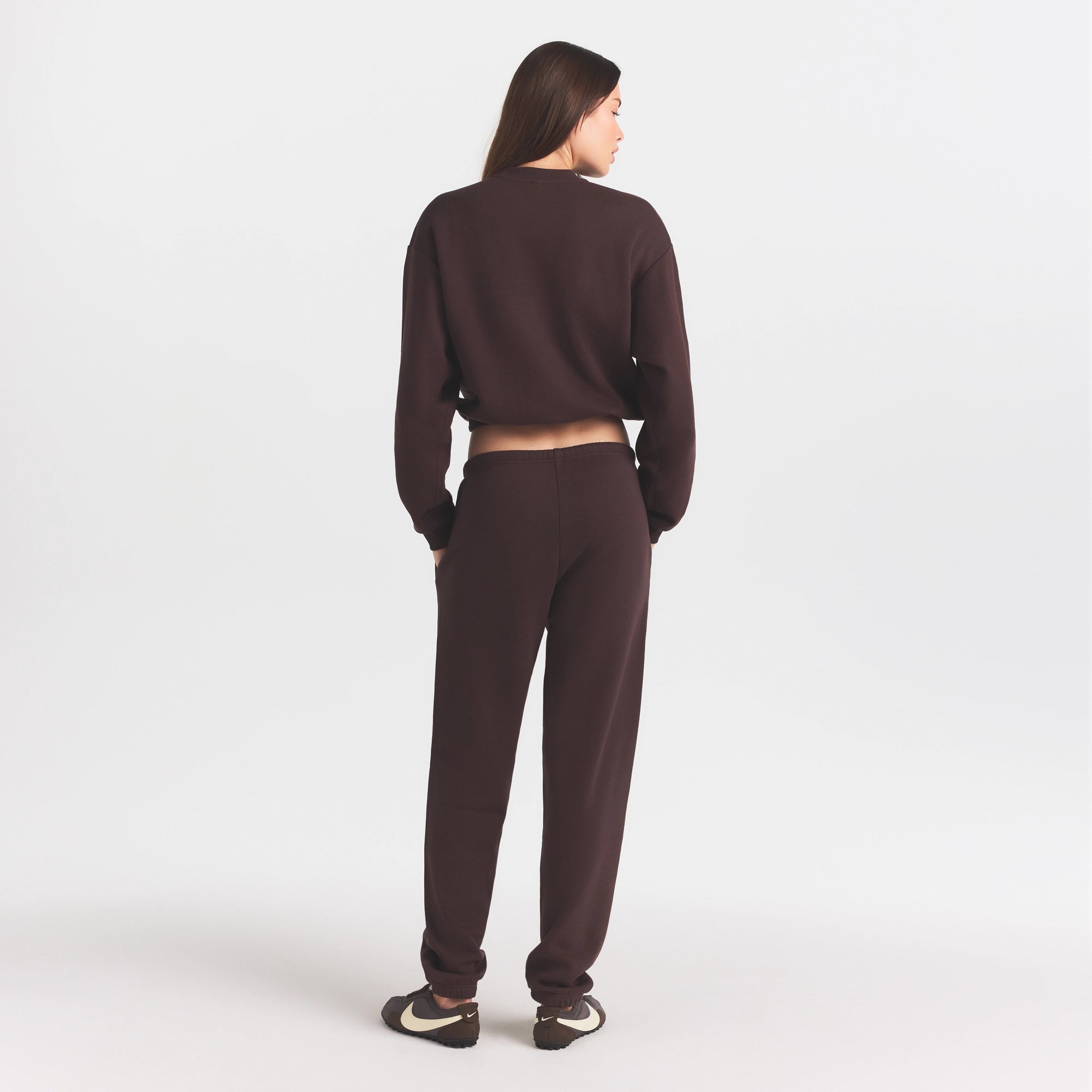 cotton fleece jogger with embossed logo cotton fleece jogger with embossed logo