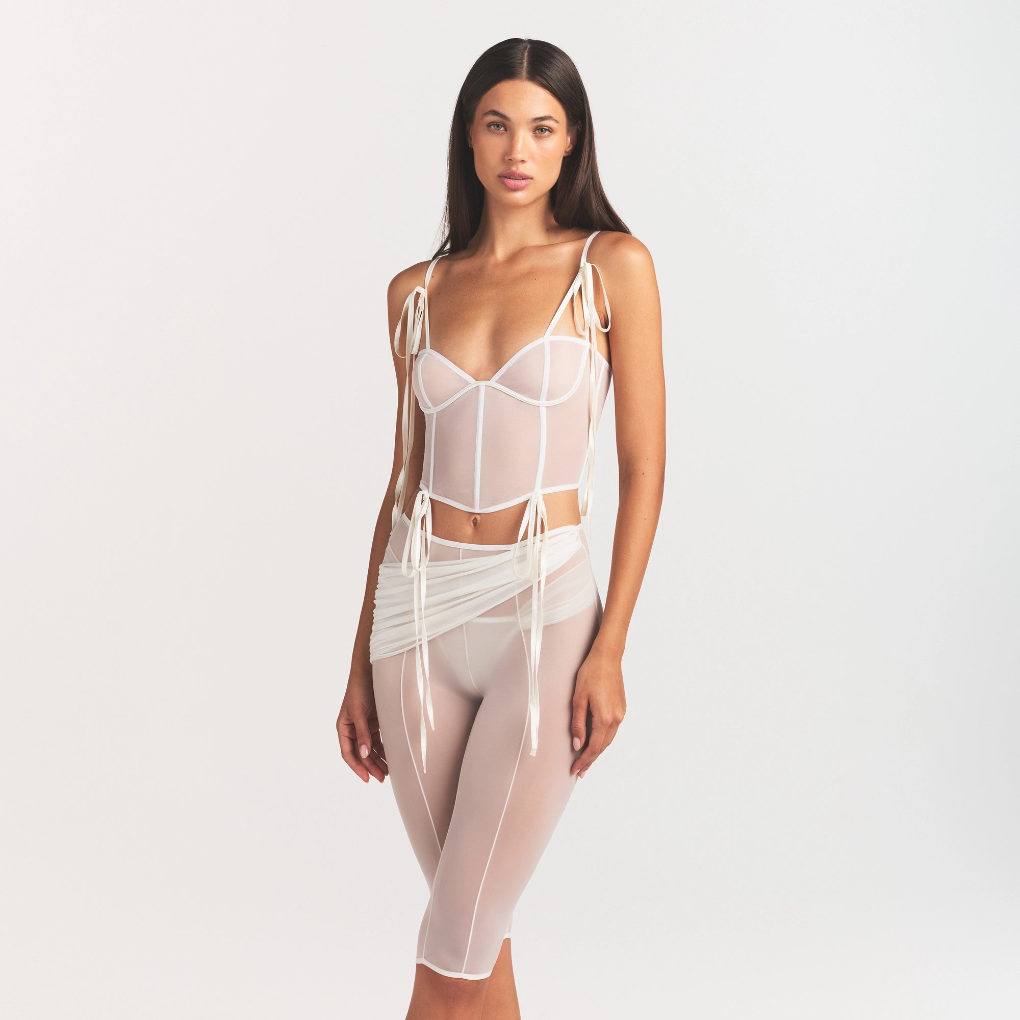 ultra fine mesh draped capri ultra fine mesh draped capri