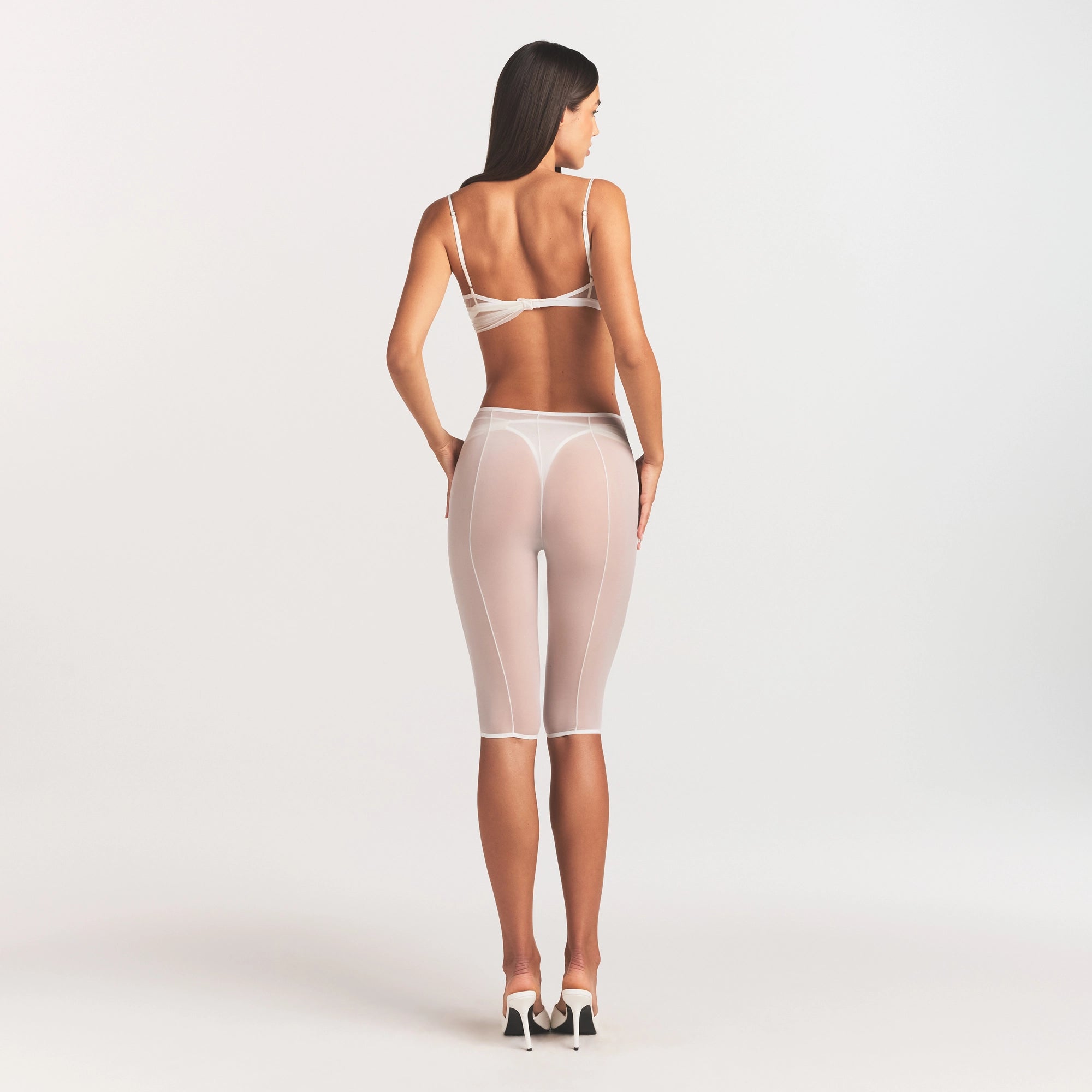 ultra fine mesh draped capri ultra fine mesh draped capri