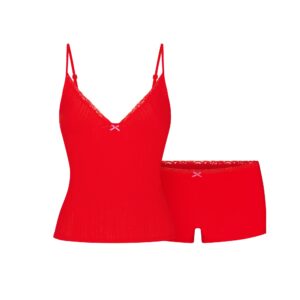 Home lightweight cotton pointelle lace cami and boy short set