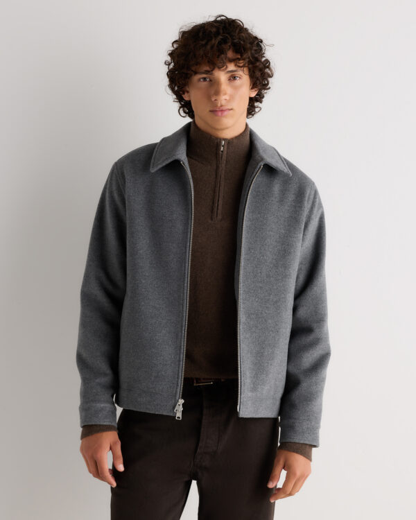 wool cashmere harrington jacket