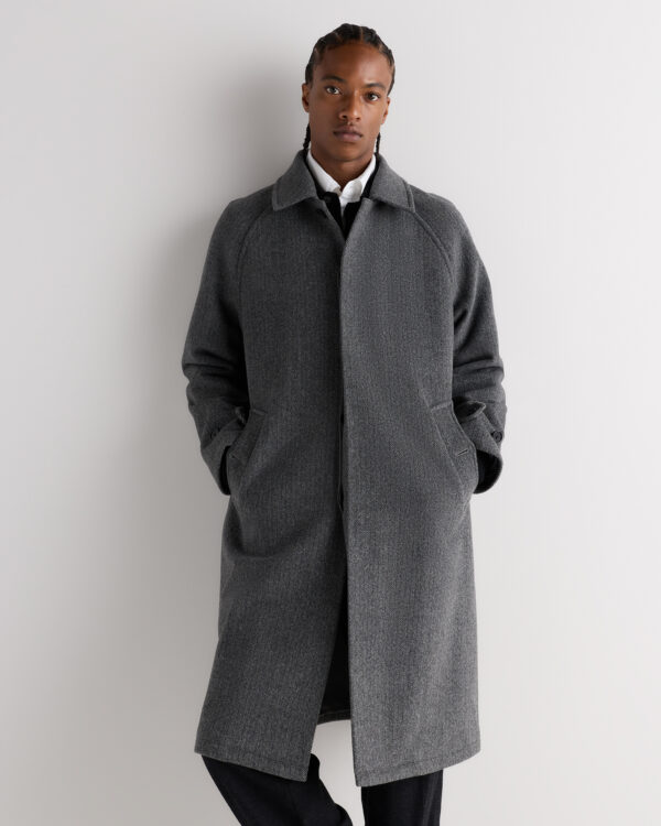 wool cashmere balmacaan overcoat