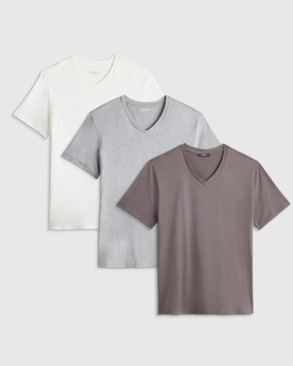 men's cotton modal v neck tee 3 pack bundle
