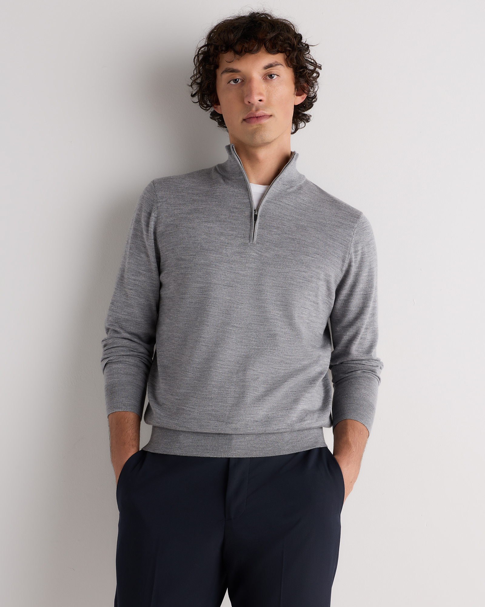 worsted merino wool quarter zip sweater worsted merino wool quarter zip sweater