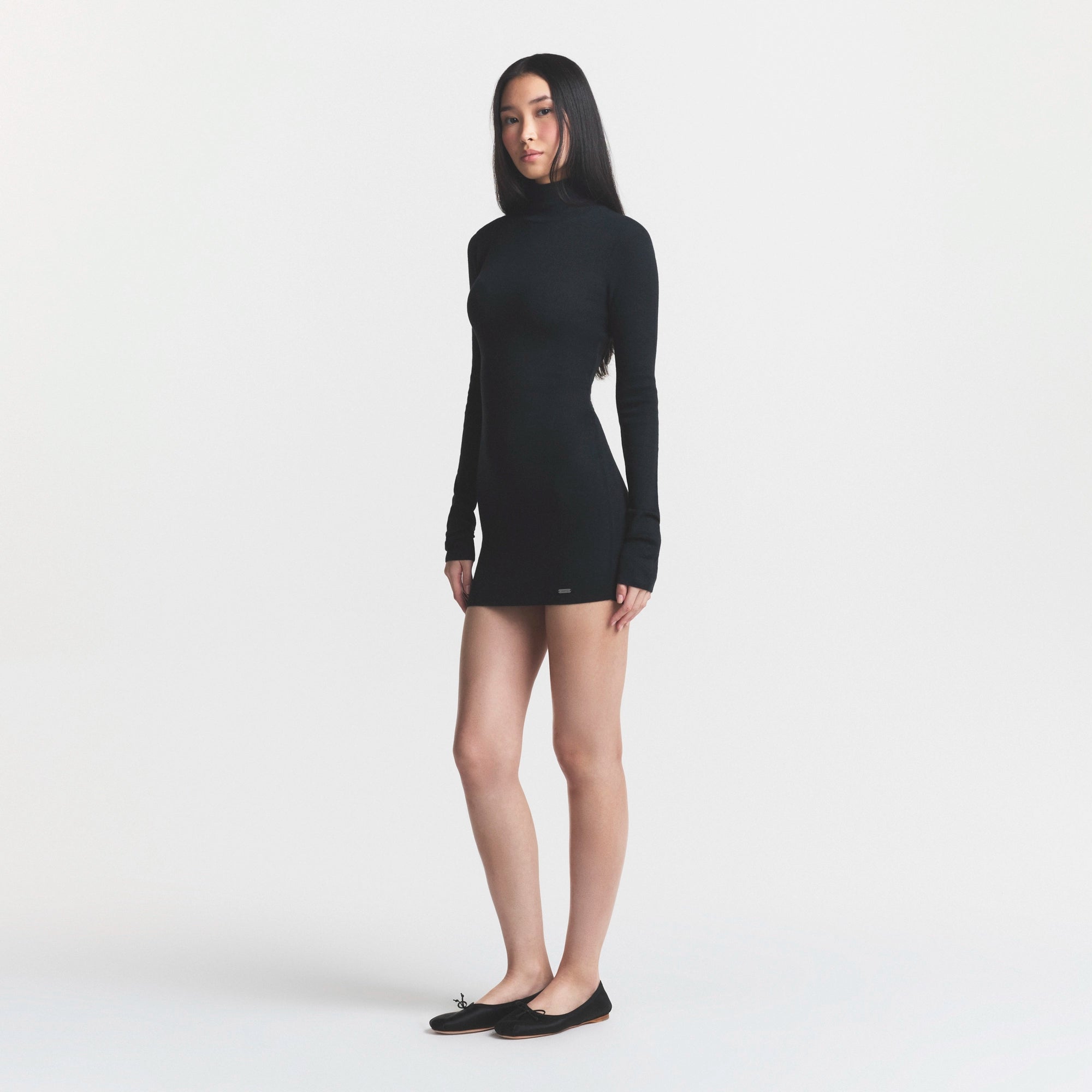 essential knit mock neck mini dress essential knit mock neck mini dress