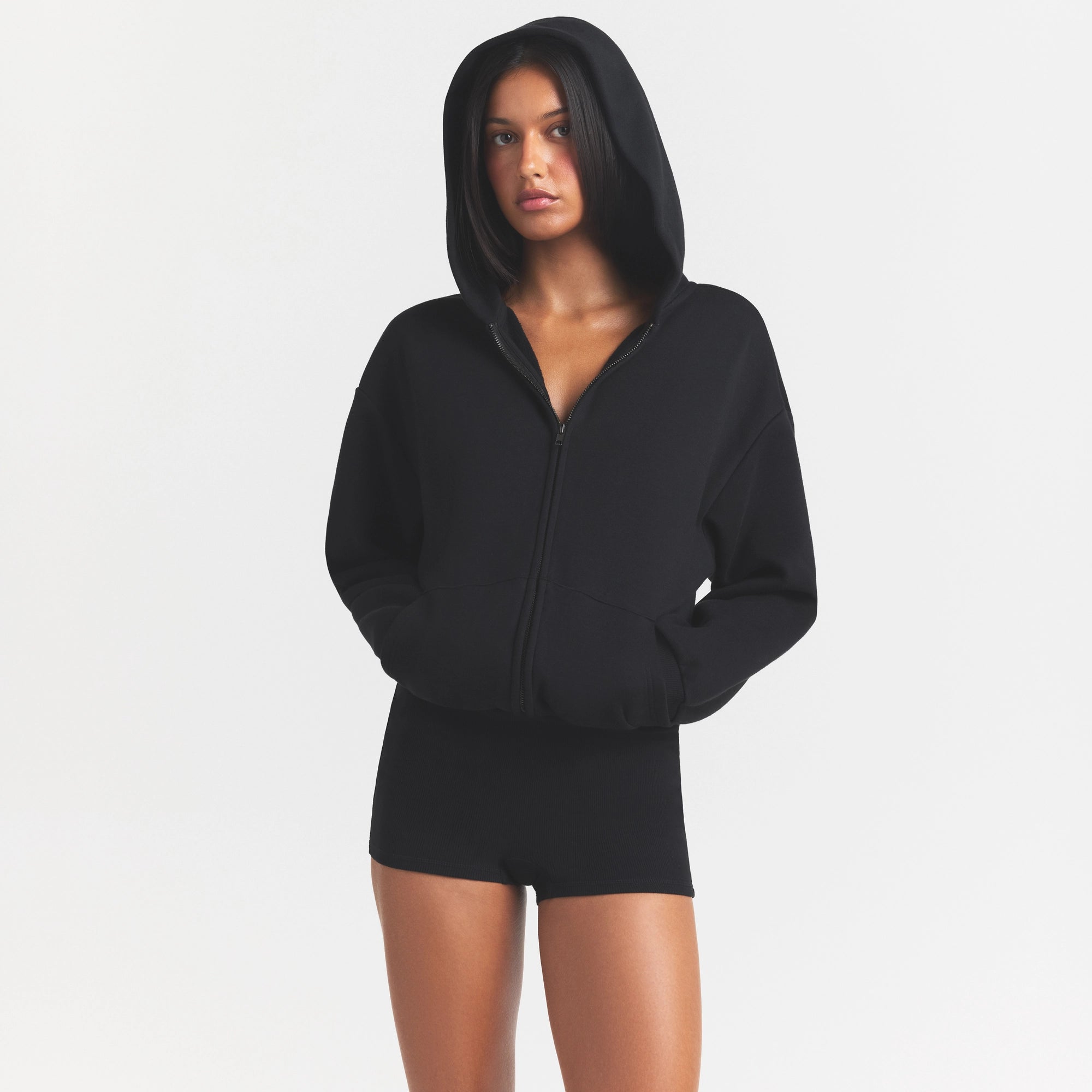 cotton fleece zip up onesie cotton fleece zip up onesie