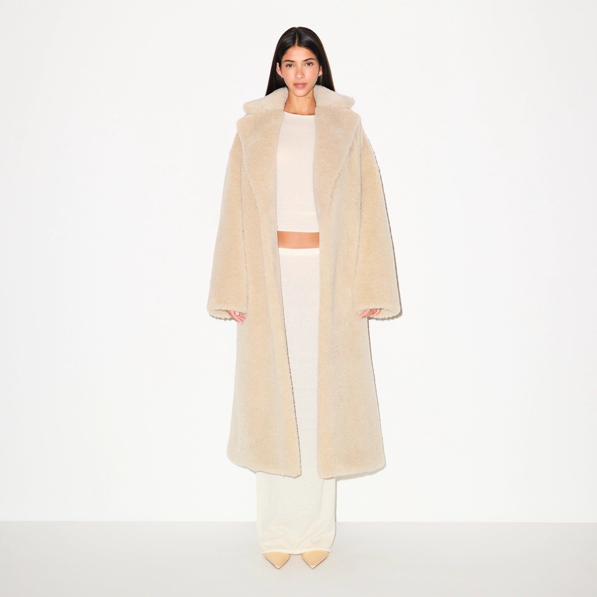 faux fur oversized long coat faux fur oversized long coat