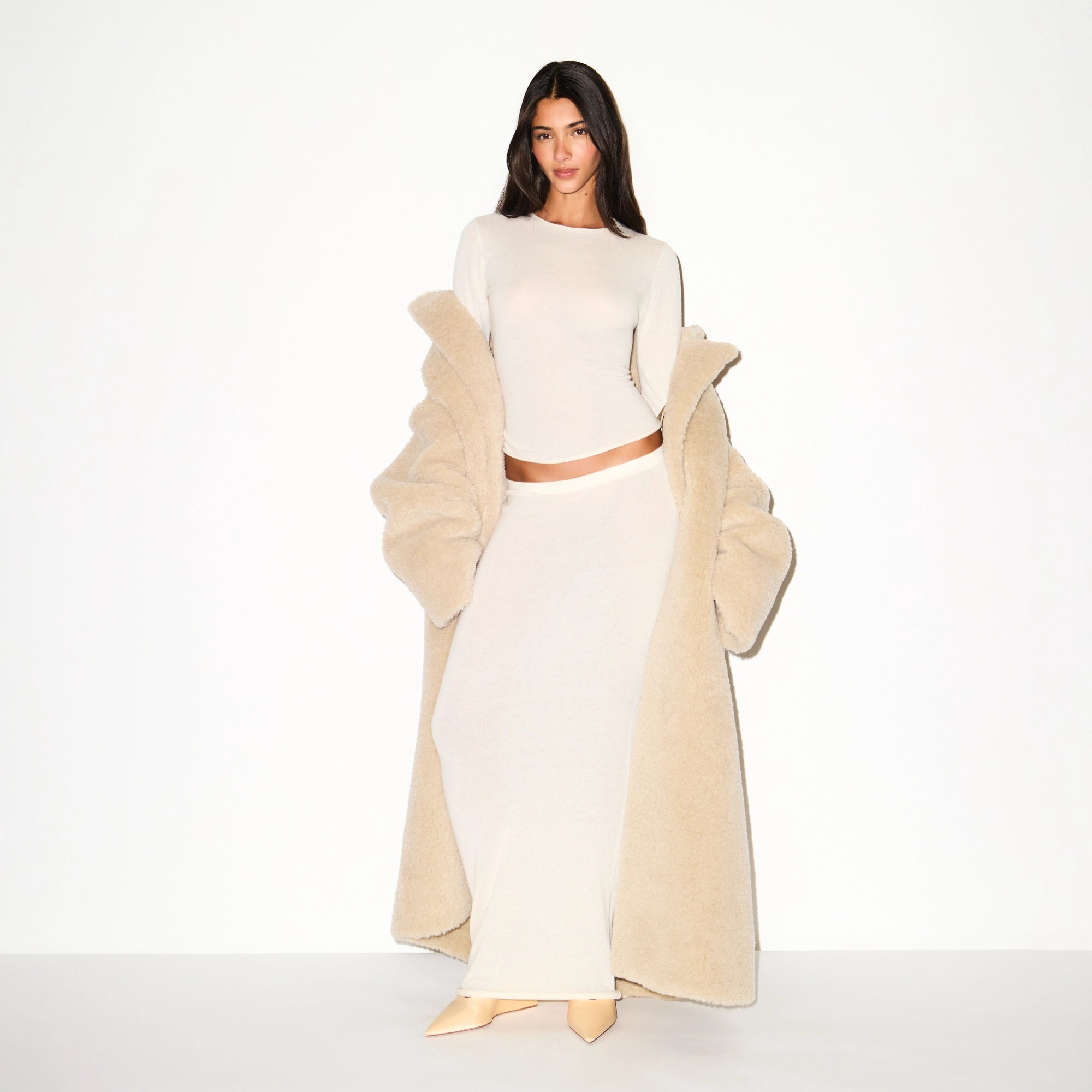 faux fur oversized long coat faux fur oversized long coat