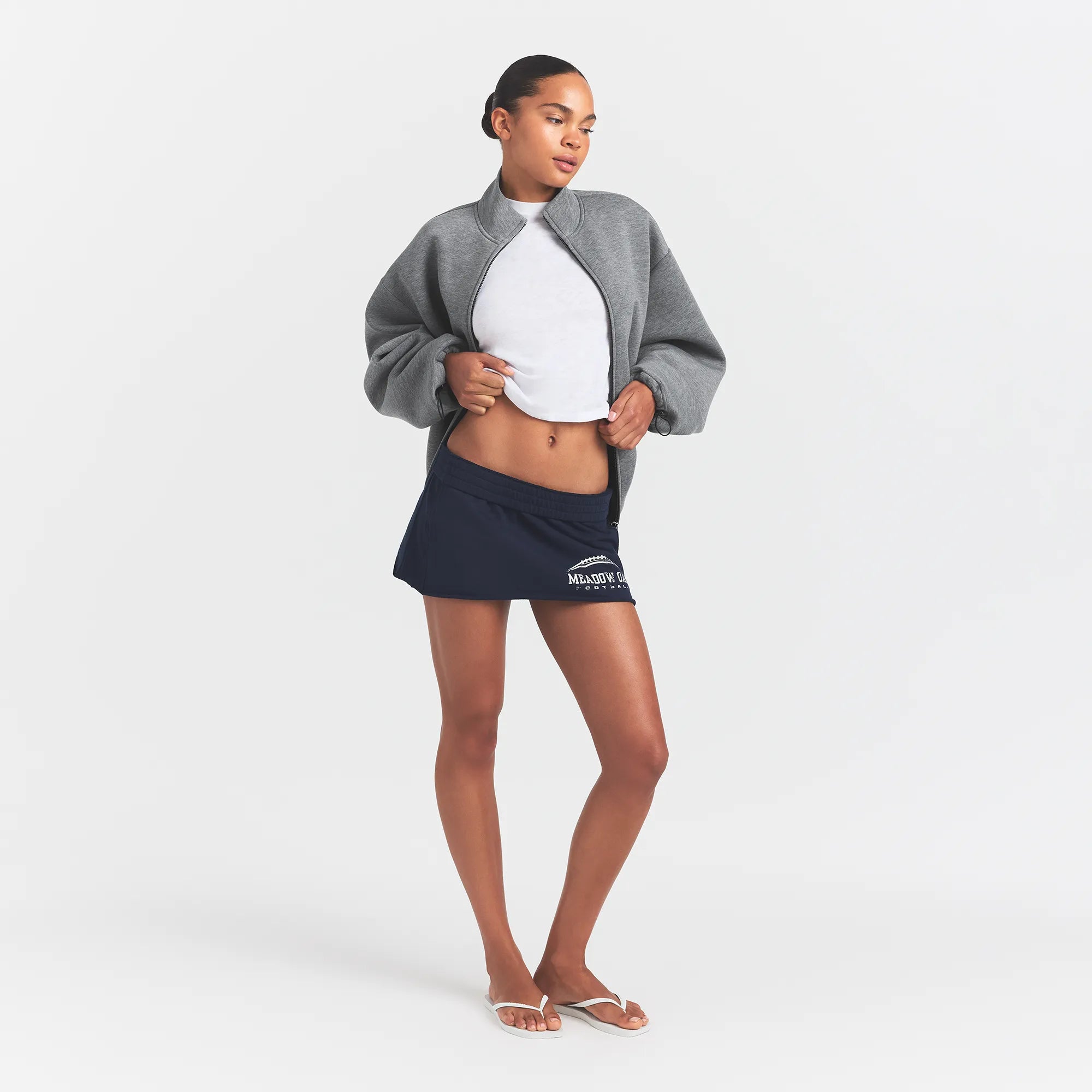 neoprene outerwear oversized mock neck jacket neoprene outerwear oversized mock neck jacket