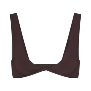 Home raw edge micro plunge bralette