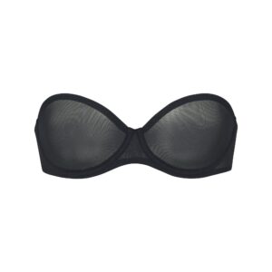 ultra fine mesh strapless bra