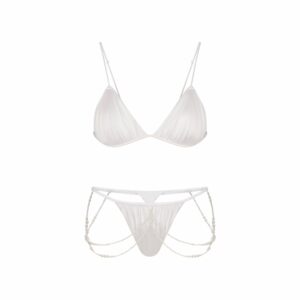 Home novelty intimates pearl bralette and thong set