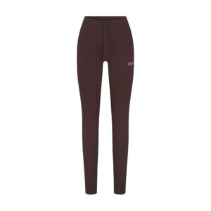 cotton fleece legging with embossed logo