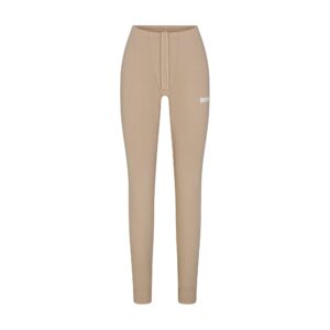 cotton fleece legging with embossed logo