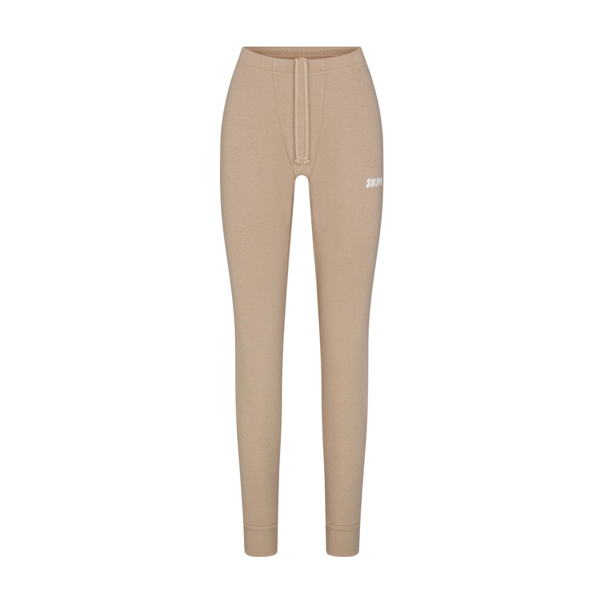 cotton fleece legging with embossed logo cotton fleece legging with embossed logo